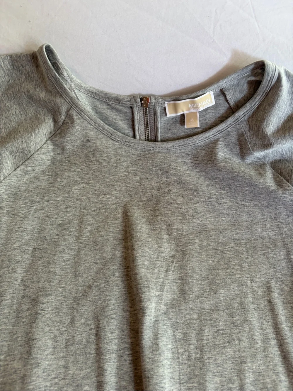 Michael Kors Women’s XL Gray Short Sleeve Dress Embellished Logo NWT
